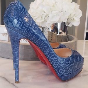 CHRISTIAN LOUBOUTIN ALTADAMA 140 CROCODILE 38.5